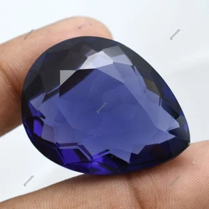 90.60 Carat Natural Purple CERTIFIED Amethyst Loose Gemstone Pear Cut Ring Size - Picture 1 of 7