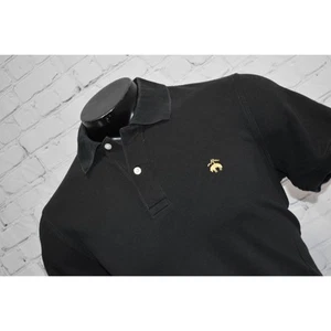 Brooks Brothers 1818 Golf Polo Shirt Men Size Large Slim Black Performance - Imagen 1 de 7