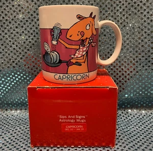 Avon Sips And Signs Astrology Mug CAPRICORN Zodiac DEC 22 - JAN 20 ~ Vintage - Picture 1 of 1
