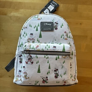 Loungefly Disney Mickey Mouse Holiday With Friends MINI RUCKSACK - Bild 1 von 2
