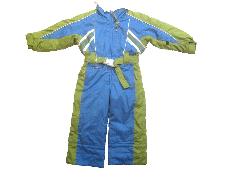 Traje de nieve Spyder para niños, azul/verde talla 2 crece pequeño a alto Foto 1 de 4