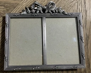 Marco de fotos doble de metal de colección pequeño ahora flores - Imagen 1 de 5