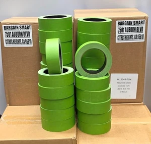 Lot Of 32 Rolls 1.5''X45 Yrd Green Painter Masking Tape Made in USA Famous Brand - Picture 1 of 1