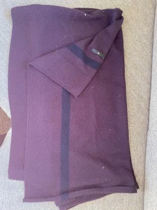 UnUniqlo Cashmere + J Jill Sander Large Scarf Deep Purple Navy Stripe - Picture 1 of 8