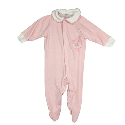 Vintage Gerber Pink Baby Sleeper Lamb 18-24 lbs Made USA Flame Resistant - Image 1 of 4