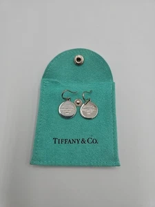 Pendientes colgantes de gancho redondo Tiffany & Co. de plata de ley 'Return To Tiffany' - Imagen 1 de 8