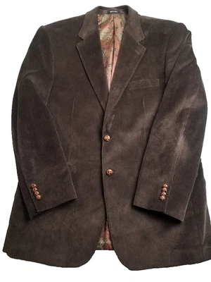 Lauren Ralph Lauren Mens Corduroy Blazer Sport Coat Casual Jacket 44L Brown  - Image 1 of 4