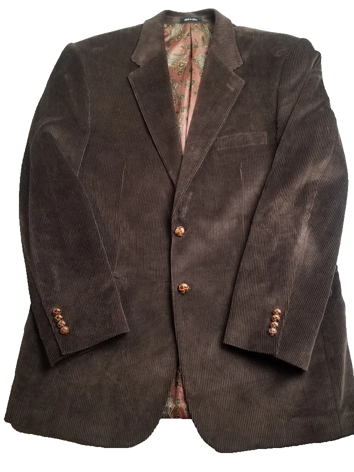 Lauren Ralph Lauren Mens Corduroy Blazer Sport Coat Casual Jacket 44L Brown  - Image 1 of 4