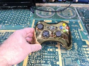 Xbox 360 EXACT-UNTESTED-Wireless Chrome Gold C-3PO Star Wars Edition-READ ALL - Picture 1 of 15