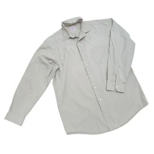 Vestido De Colección Brooks Brothers Para Hombres 15.5-4 Beige Rayas Cuello Abotonado Algodón - Imagen 1 de 8
