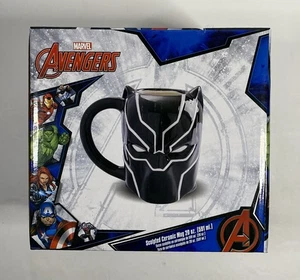 Black Panther Marvel Avengers 20 oz Sculpted Ceramic Mug Great Gift For Fans 🔥 - Picture 1 of 8