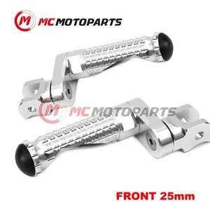 For Speed Triple 1050 / R 05-14 13 12 MPRO 25mm Lowering SILVER Rider Foot Pegs - Picture 1 of 6