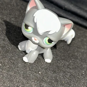 Littlest Pet Shop LPS 2007 Longhair Angora Cat With Green Eyes - Imagen 1 de 8