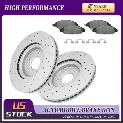 For 2013-2024 Nissan Murano Pathfinder Infiniti QX60 JX35 Front Brake Rotors Pad - Image 1 of 4