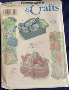 Vintage 1995 Simplicity 9634 Baby Accessories,Panties, & Hat Pattern- Uncut - Picture 1 of 2
