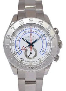 Rolex Yacht-Master II 18k White Gold & Platinum Bezel Mens 44mm Watch G 116689 - Picture 1 of 11