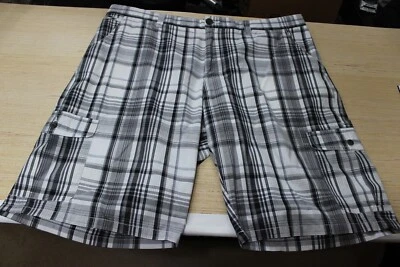 Pantalones Cortos Carga Age of Wisdom Para Hombre 42 Negro/Blanco Algodón a Cuadros Foto 1 de 4