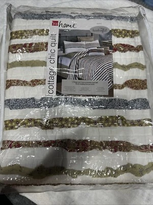 Edredón elegante JCP Home Cottage Norah doble rayas Foto 1 de 3