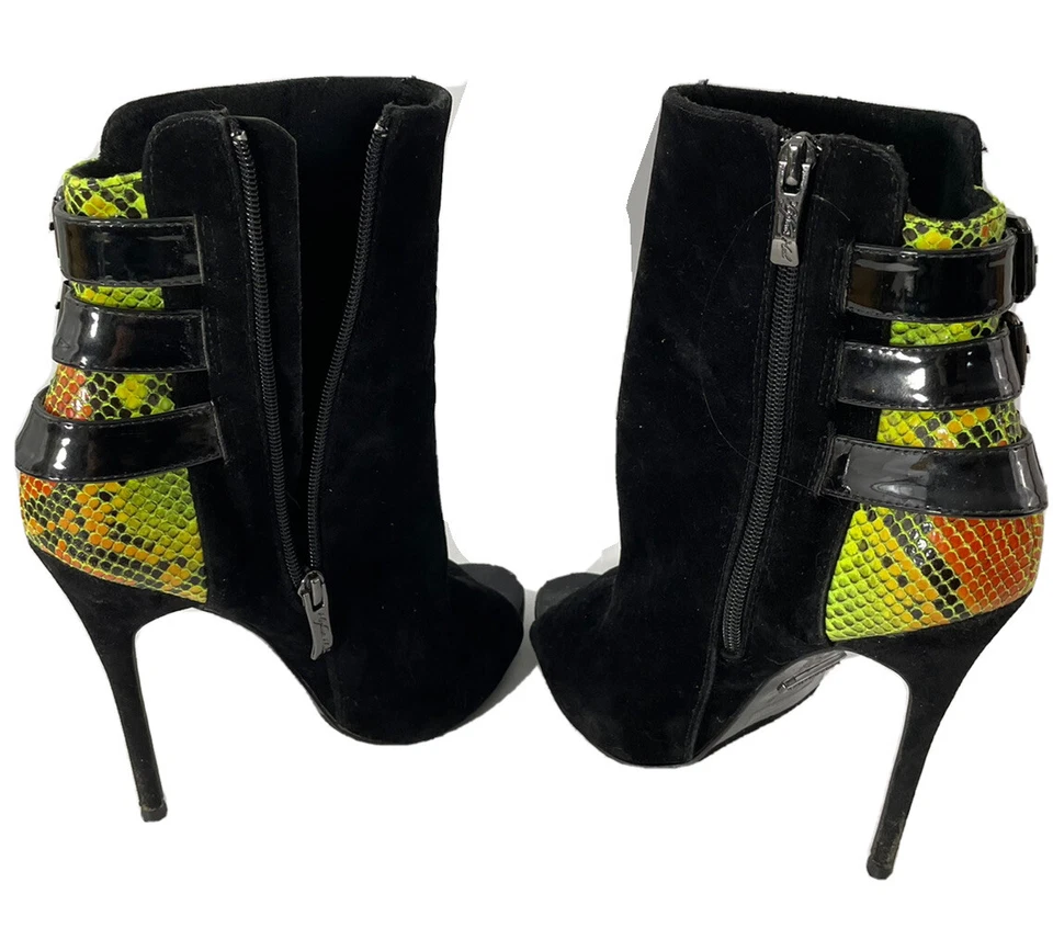 Туфли на высоком каблуке женские 5 дюймов туфли на высоком каблуке с открытым носком ботинок лайм зеленый змея размер 8 - Изображение 1 из 4