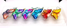 Department 56 - Tiny Trimmings 6 Mini Glass Ornaments Spring Butterflies