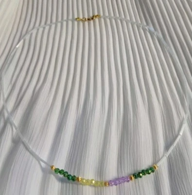 Collana Donna di Perline di Madreperla e Cristalli 💙 LuaCreazioni 💙 - Immagine 1 di 3