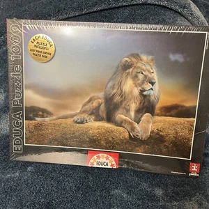 Puzzle León 1000 Piezas Su Majestad Educa Precintado Nuevo Con Caja Dañada - Imagen 1 de 5