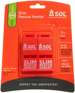 SOL Slim Rescue Howler Whistle, 2/Pack - Picture 1 of 1