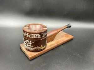 Cenicero Cuba vintage en forma de pipa tallado a mano GTMO Guantánamo Bay - Imagen 1 de 15