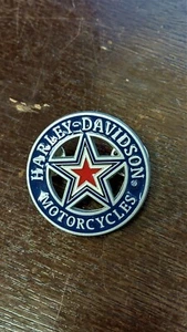 Harley-Davidson Motorcycles Circle & Star Jacket Vest Badge Pin Clutch Back - Bild 1 von 2