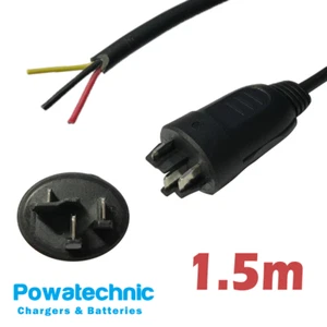 Bosch 3 pin Charging Connector Plug & 1.5m cable lead only for E-Bike Battery - Picture 1 of 1
