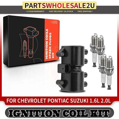 1 个点火线圈和 4 个铱火塞适用于雪佛兰 Aveo Aveo5 Pontiac Wave5 — 第 1/4 张图片