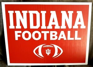 INDIANA UNIVERSITY HOOSIERS "INDIANA FOOTBALL" 2-SEITIGES HOFSCHILD - NEUWERTIG - Bild 1 von 2