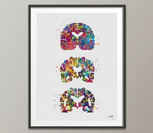 Alzheimer-Krankheit Aquarell Druck medizinische Kunst Wissenschaft Kunst Wanddeko Geschenk - 1642 - Bild 1 von 4
