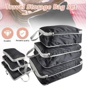 Packing Cubes Leichte Verpackungswürfel Kompression Taschen Wasserdicht Koffer - Bild 1 von 12