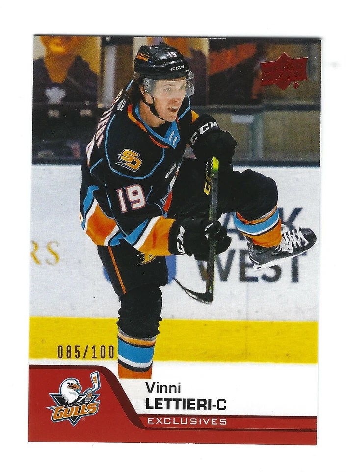 2020-21 Upper Deck AHL #141 Vinni Lettieri Exclusives 085/100 - Image 1 of 1