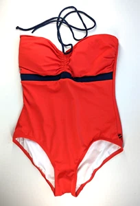 Tommy Hilfiger Swim Bathing Suit Womens Sz 10 Red One Piece Halter Tie Neck NEW - Picture 1 of 8