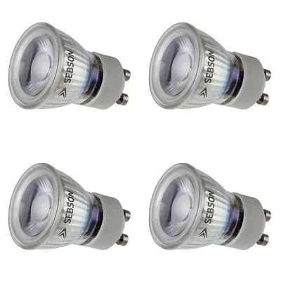 4x LED Lampen GU10 warmweiss 3W ø35m 230V Leuchtmittel Spot Strahler COB SEBSON - Bild 1 von 4