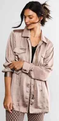 Mystree женщин розовато-лиловый атласная куртка размер L супер шелковистый новый с Ярлыками - Изображение 1 из 4