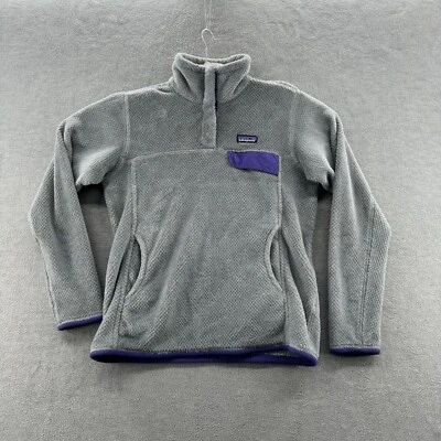 patagonia womens size m gray tsnap pullover fleece jacket - Image 1 of 4