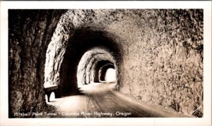 RARE 4 5/8" x 2 3/4" Mitchell's Point Tunnel Columbia River Hwy OR RPPC Proof - Picture 1 of 2