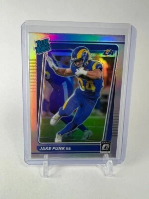 Jake Funk Rated Rookie LA Rams #295 Holo Prizm - 2021 Panini Donruss Optic  - Image 1 of 2