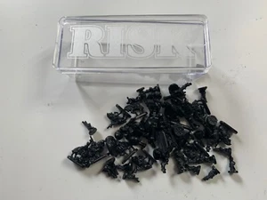 Risk 1999 Black Army Tokens With Case Hasbro - Picture 1 of 2
