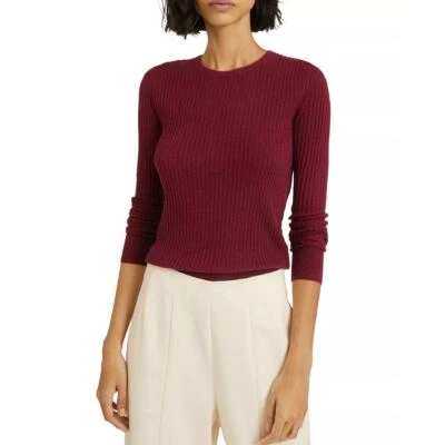 REISS -Michelle Cuello Redondo Manga Larga / S / Borgoña  Foto 1 de 4
