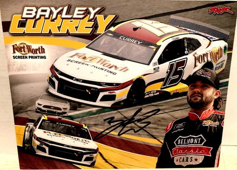 2021 AUTOGRAPHED BAYLEY CURREY #15 RICK WARE RACING NASCAR SERIES POSTCARD Cover