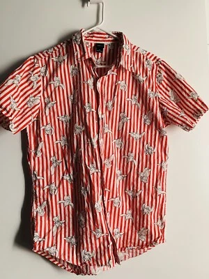 Dumbo - Camisa Disney Rayas Rojas y Blancas - Con Botones - Cuello - M Foto 1 de 4