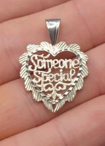 Vintage Sterling 925 Silver "Someone Special" Pendant Charm - Bolivia Designer - Picture 1 of 6