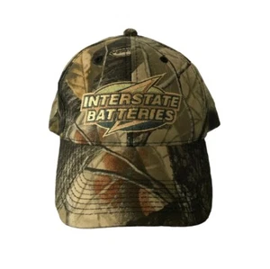 Vintage Interstate Batteries RealTree Hardwood Camouflage Camo Snapback Hat NWOT - Picture 1 of 7