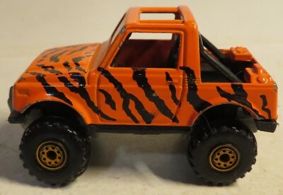 De colección 1988 Hot Wheels Suzuki Samurai Safari 4x4 Jeep Naranja Negro Raya Cebra Foto 1 de 4