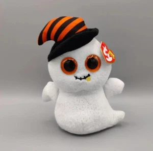 Ty Beanie Boos NIGHTCAP the Halloween White Ghost (6 Inch) Plush Toy Super Cute - Picture 1 of 8