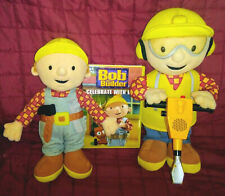 Hasbro Jackerhammering Talking Bob the Builder Plush 2001 Bob 9in Plush and DVD 